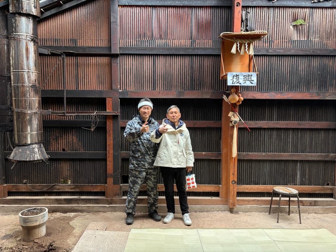 ノトハハソ(旧:大野製炭工場) 大野長一郎様と共に